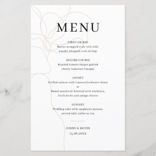 Illustratie: kaart met het menu voor door de hand