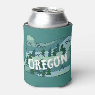 Illustratie kaart van de oregonstaat blikjeskoeler