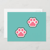 Illustratie Kat Cute Briefkaart (Voorkant / Achterkant)