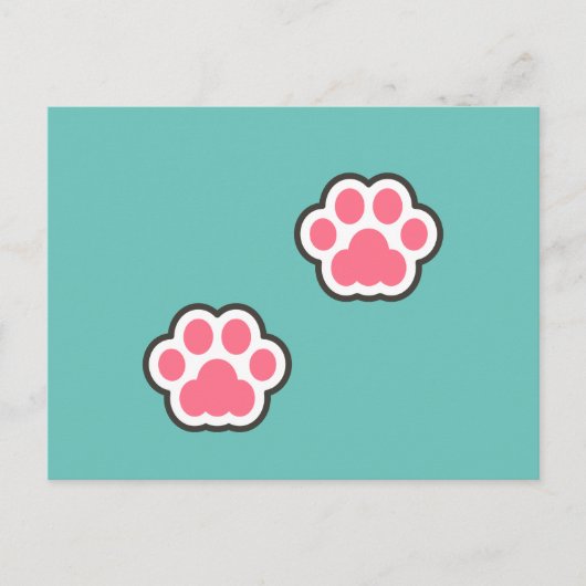 Illustratie Kat Cute Briefkaart (Voorkant)