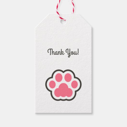 Illustratie Kat Cute Cadeaulabel (Voorkant)