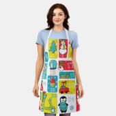 Illustratie kerstadvertentiekalender schort (Gedragen)