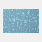 Illustratie kerstdoodle tekening voor verkuilen | deurmat (Voorkant)