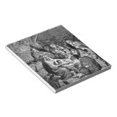 Illustratie kerstfeestscène notitieblok (Schuin)