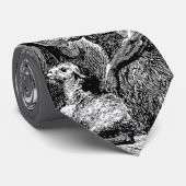 Illustratie kerstfeestscène stropdas (Opgerold)