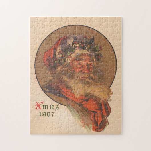 Illustratie  kerstman (1907) legpuzzel (Verticaal)