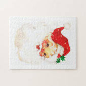 Illustratie  kerstman legpuzzel (Horizontaal)