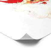 Illustratie  kerstman poster (Hoek)