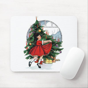 illustratie kerstmeisje muismat