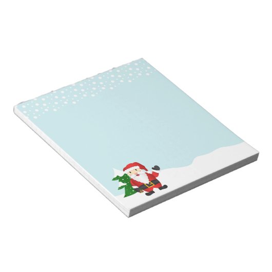 Illustratie Kerstmis met de klapkerstkerstman Notitieblok (Schuin)