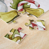 Illustratie kerstvierkant legpuzzel (Zijkant)