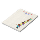 Illustratie Kinderen van de klas voor het Notitieb Notitieblok (Gedraaid)