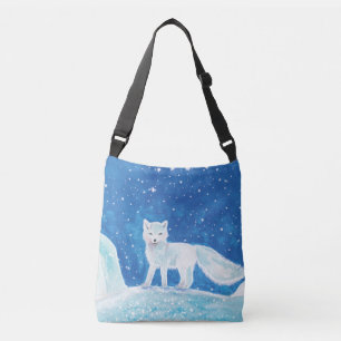 Illustratie kleine poolvos (Vulpes lagopus) Crossbody Tas