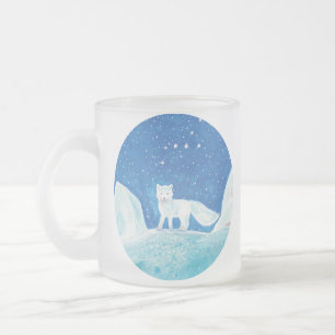 Illustratie kleine poolvos (Vulpes lagopus) Matglas Koffiemok