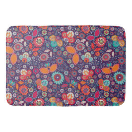 Illustratie kleurrijke kunst Natuur Floral Pattern Badmat
