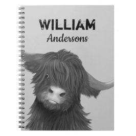 Illustratie Koe bovenland met naamborden Notitieboek