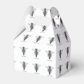 Illustratie koningin bij klassieke tekening bedankdoosjes (Achterkant)