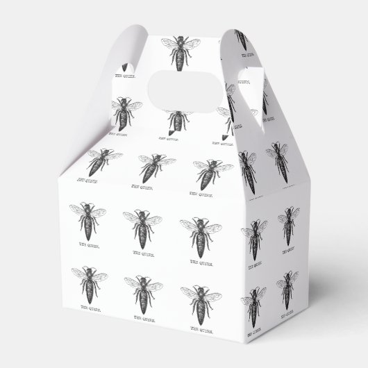 Illustratie koningin bij klassieke tekening bedankdoosjes (Voorkant Zijde)