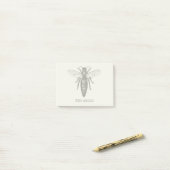 Illustratie koningin bij klassieke tekening post-it® notes (Op bureau)