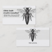 Illustratie koningin bij klassieke tekening visitekaartje (Voorkant / Achterkant)