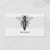 Illustratie koningin bij klassieke tekening visitekaartje (Achterkant)