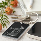  ILLUSTRATIE Kow Monogram 2 Sleutelhanger met zijk (Voorkant Rechts)