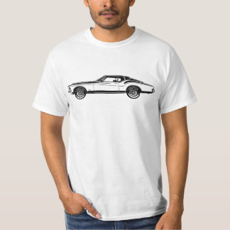 Illustratie kunst Buick Riviera GS 1971 zijde T-shirt
