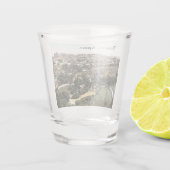 Illustratie: Landschapskunst van Toledo, Spanje Shot Glas (Achterkant)