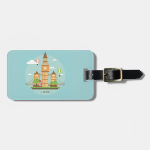 Illustratie Londen City Bagagelabel