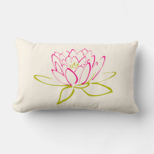 Illustratie Lotus Flower/Water Lily Kussen