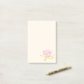 Illustratie Lotus Flower/Water Lily Post-it® Notes (Op bureau)