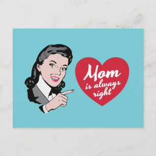  illustratie "Mama heeft altijd gelijk" Briefkaart