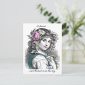 illustratie meisje scheten grappig briefkaart (Staand voorkant)