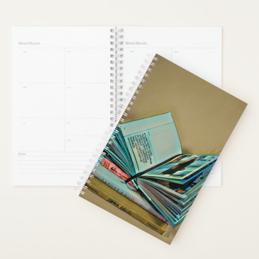 Illustratie met boekenliefhebber planner (Display)