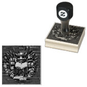 Illustratie met boekenliefhebber rubberstempel (Gestempeld)