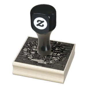 Illustratie met boekenliefhebber rubberstempel