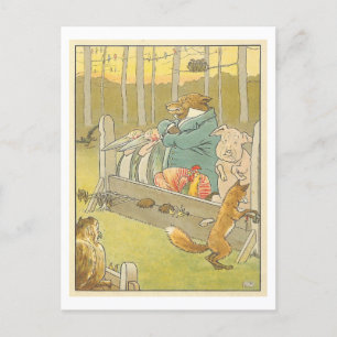  Illustratie met Dieren in de Voorraden Briefkaart