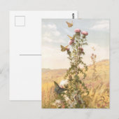 illustratie met distel en vlinders briefkaart (Voorkant / Achterkant)