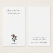 Illustratie met fijne bladeren die beeldschermkaar visitekaartje (Voorkant /achterkant)