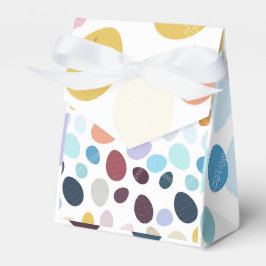 Illustratie met gradiënt gekleurde eieren. bedankdoosjes