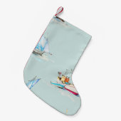 illustratie met handgetrokken waterverf zeilboot kleine kerstsok (Voorkant (Hangend))
