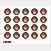 Illustratie met koekjescodelezer ronde sticker (Vel)