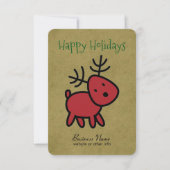 Illustratie met rode kerstrenrendieren kaart (Voorkant)