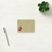 Illustratie met rode kerstrenrendieren post-it® notes (Kantoor)