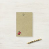 Illustratie met rode kerstrenrendieren post-it® notes (Op bureau)