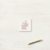 Illustratie met rode kerstrenrendieren post-it® notes (Op bureau)