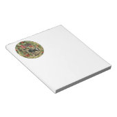 Illustratie met scrollende kerstcarol notitieblok (Schuin)