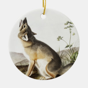 Illustratie met wift Fox (Vulpes velox) Keramisch Ornament