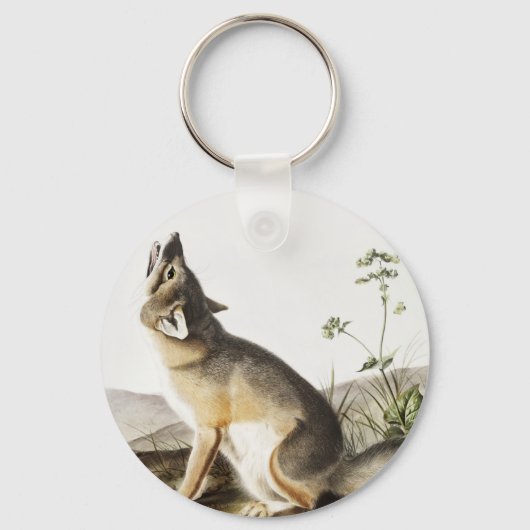 Illustratie met wift Fox (Vulpes velox) Sleutelhanger (Voorkant)