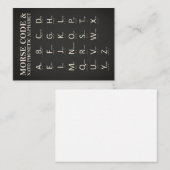Illustratie militaire morse-code notitiekaartje (Voorkant / Achterkant)